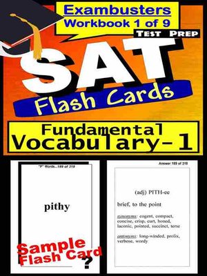 SAT Test Fundamental Vocabulary—SAT Flashcards—SAT Prep Exam Workbook 1 of 9 - ebook